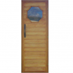 Деревянная дверь с окошком